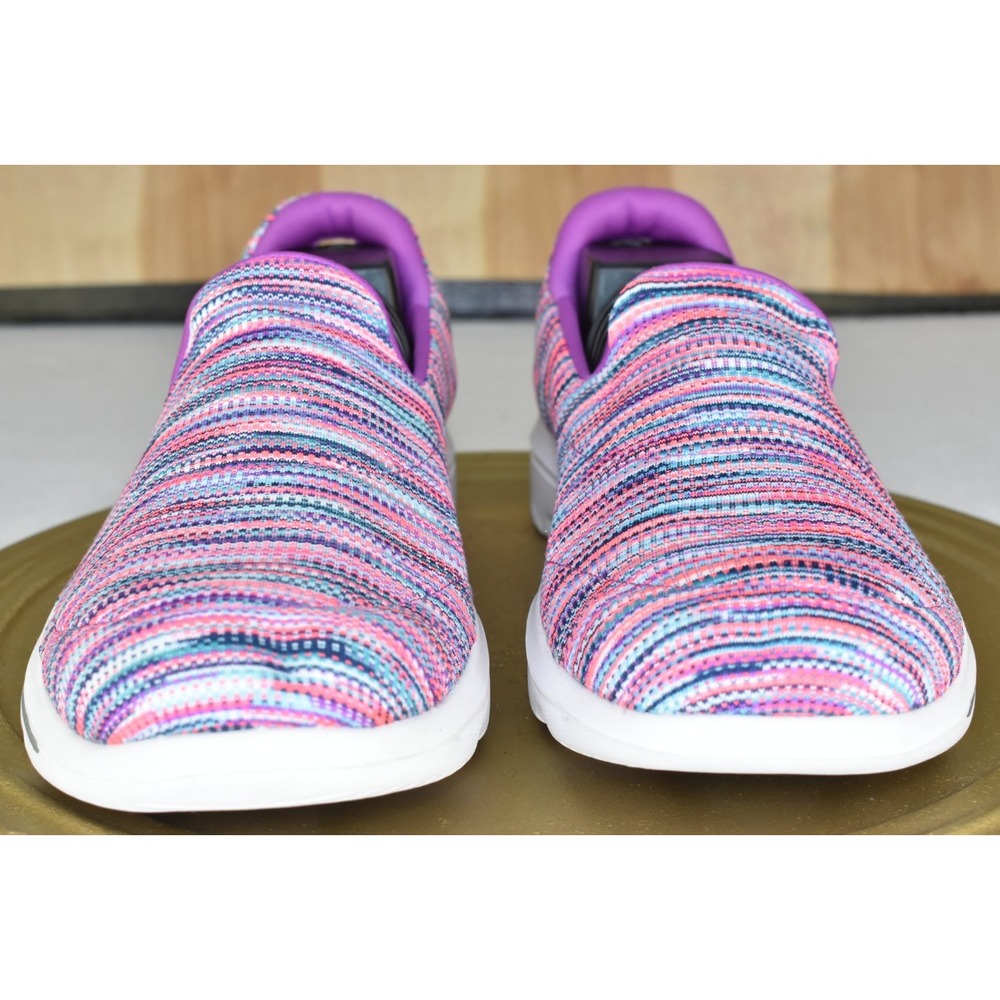 Skechers Go Walk Evolution Women Size 10 Ultra Frenzied Multi Striped Sneakers - Picture 2 of 11
